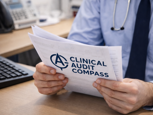 GP reviewing PDF export with logo visible